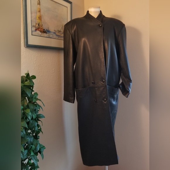 VTG HILLARY PAIGE Women's Leather Coat - Picture 7 of 8